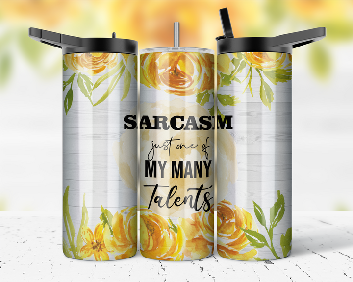 Assorted Ready to Press Sublimation Prints for 20oz Straight Skinny Tumblers (10 Pack) - Sarcasm
