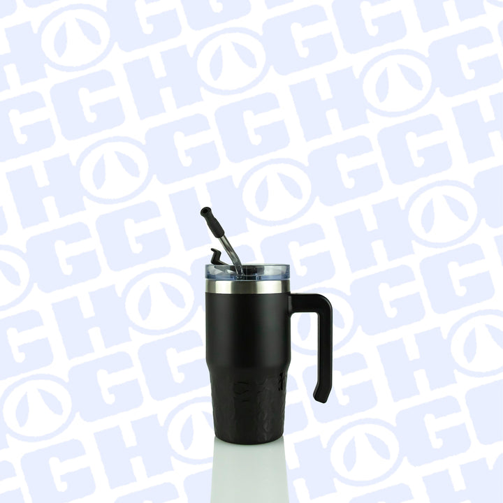 12oz Grippy Tumbler Case (24 Units) - Cheetah Bottom — Black