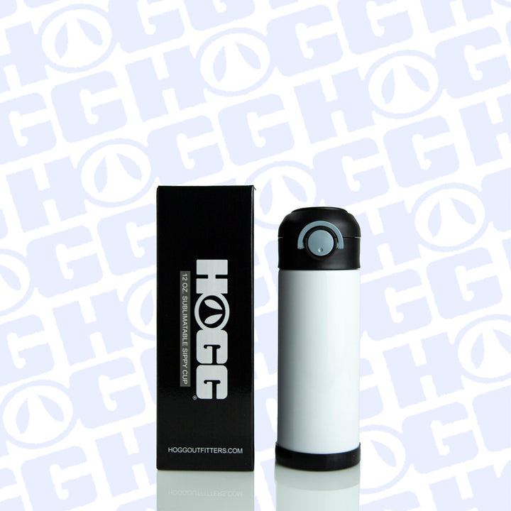 12oz Sublimation Blank Sippy Cup — Black