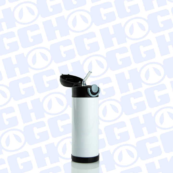 12oz Sublimation Blank Sippy Cup — Black