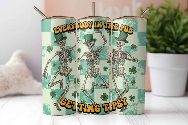 Digital Sublimation Designs - St. Patricks Day Collection Tumbler Wraps — 40oz Big Swig — Clover Gnome