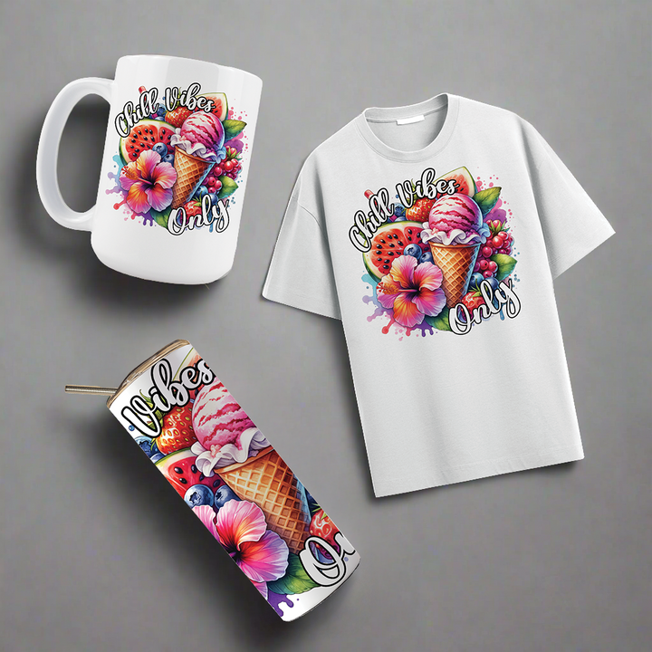 Multi Product Use - Digital Sublimation Designs - Vibrant Beach — Chill Vibes Only
