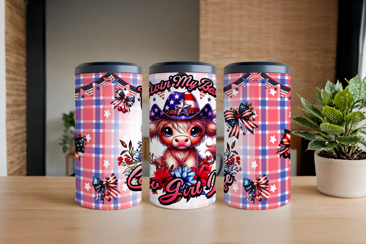 Digital Sublimation Designs - Fourth of July Tumbler Wraps — 40oz Big Swig — Brave and Free
