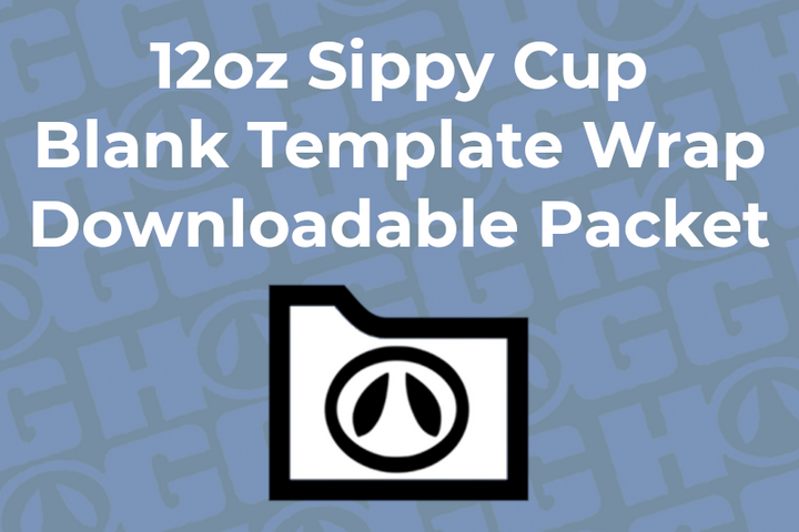 12oz Sippy Wrap Template | Flat Wrap Design