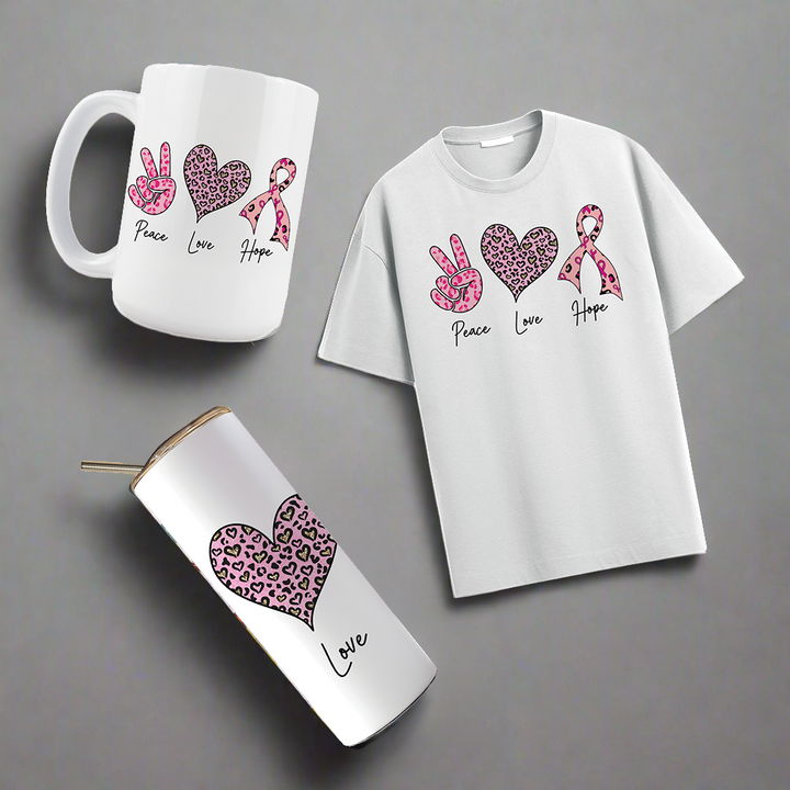 Multi Product Use - Digital Sublimation Designs - Breast Cancer Awareness — Peace Love Hope