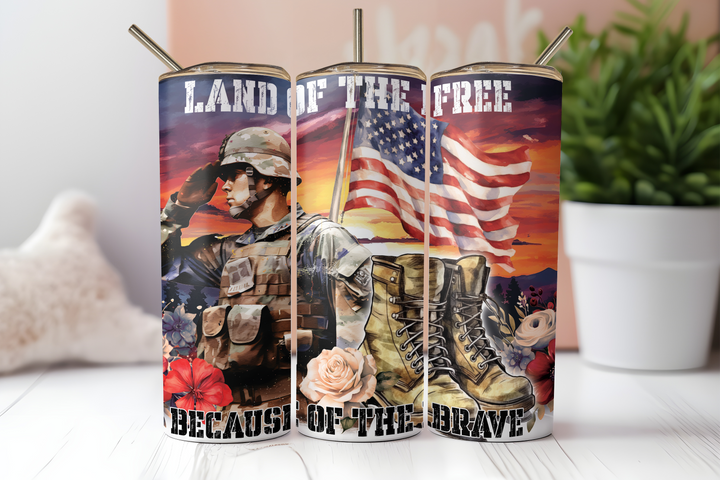 Digital Sublimation Designs - Fourth of July Tumbler Wraps — 40oz Big Swig — American Girl