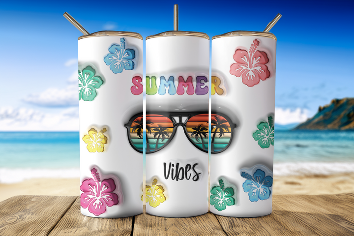 Assorted Ready to Press Sublimation Tumbler Prints (14 Pack) - Summer — 20oz Skinny