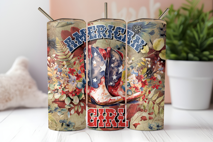 Digital Sublimation Designs - Fourth of July Tumbler Wraps — 40oz Big Swig — 3D American Stars