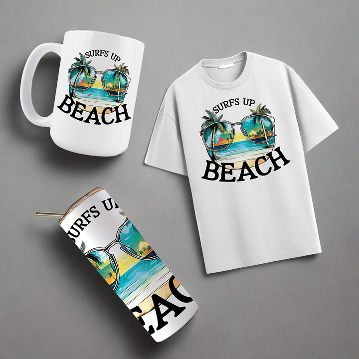 Multi Product Use - Digital Sublimation Designs - Vibrant Beach — Surfs Up Beach