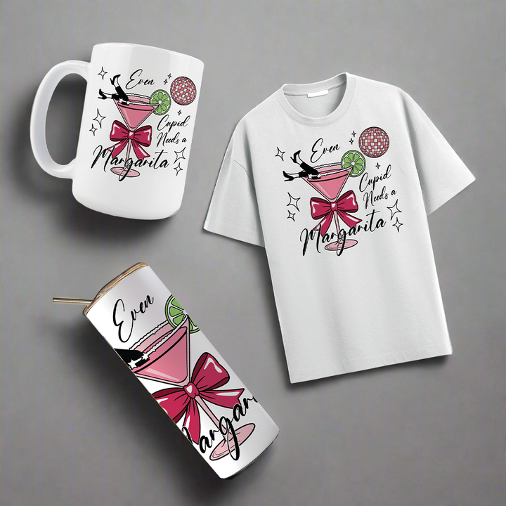 Multi Product Use - Digital Sublimation Designs - Valentine's Day — Cupid Needs a Margarita