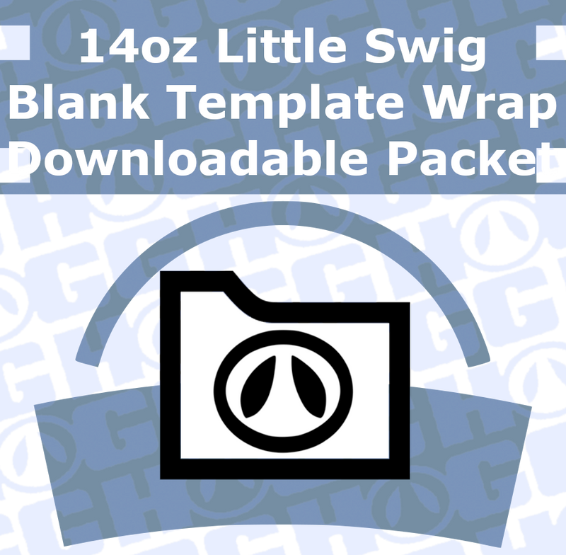 14oz Little Swig Wrap Template | Flat Wrap Design