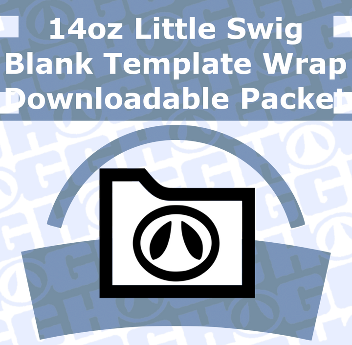 14oz Little Swig Wrap Template | Flat Wrap Design
