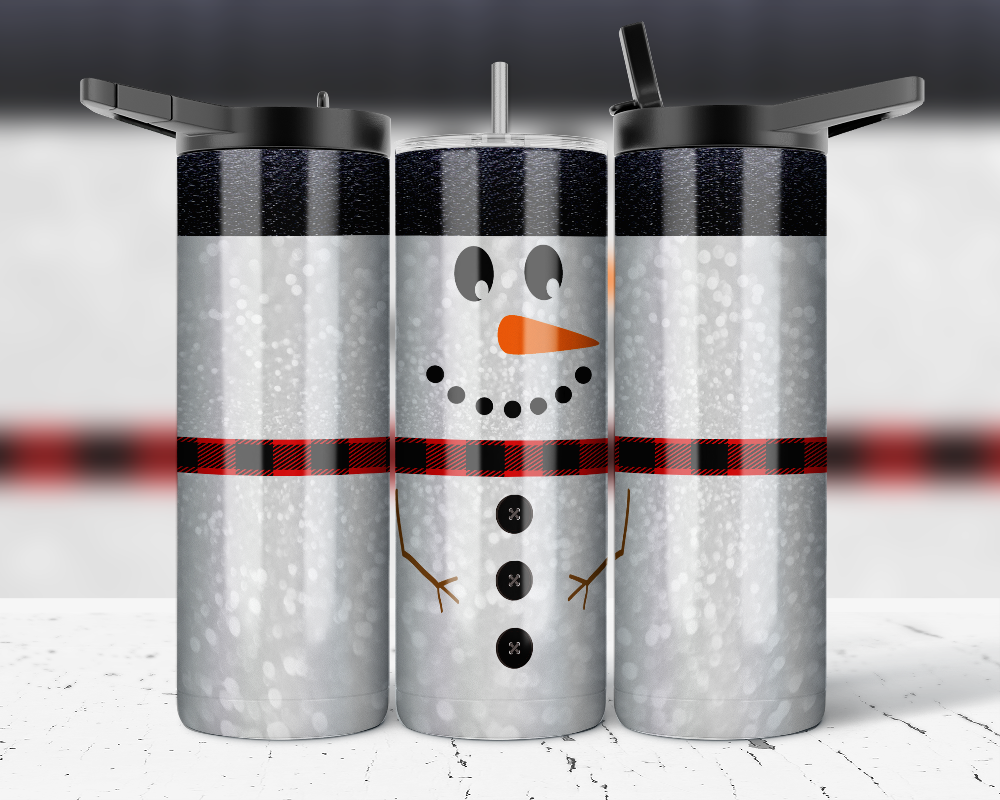 ASSORTED READY TO PRESS SUBLIMATION PRINTS FOR 20oz STRAIGHT SKINNY TUMBLERS (10 PACK) - CHRISTMAS 3