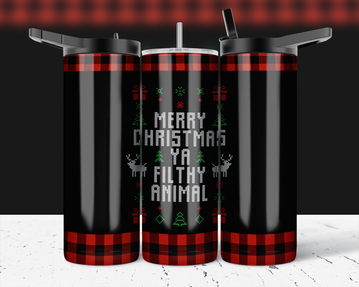 Assorted Ready to Press Sublimation Prints for 20oz Straight Skinny Tumblers (10 Pack) - Christmas 1