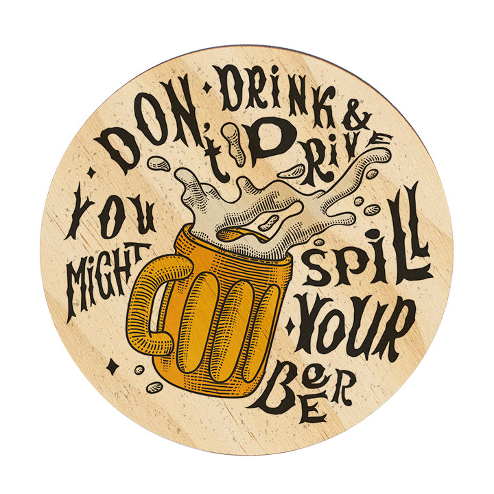 Sublimatable Wooden Coaster Set (4 Pack) - alternate angle | sublimatable personalized gift blank