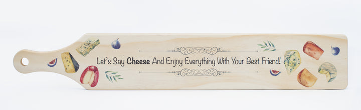 Sublimatable Bamboo Cheese Board - alternate angle | sublimatable personalized gift blank