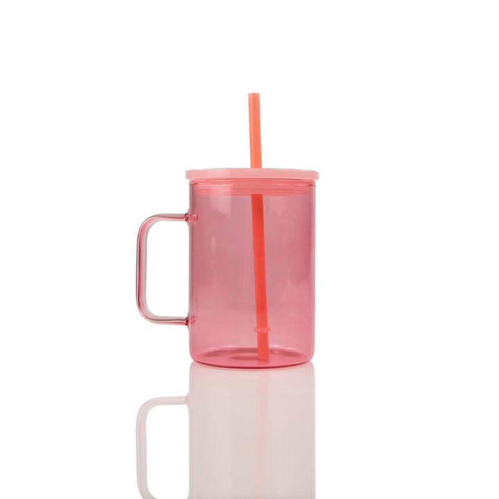 Jelly 15oz Coffee Mug W/ Handle — Pink