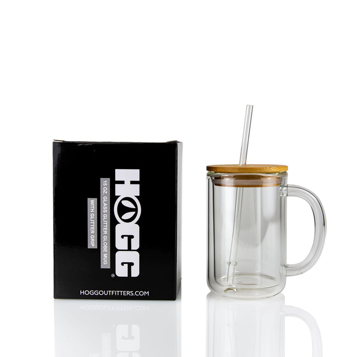 15oz Sublimation Blank Glitter Globe Glass Coffee Mug Case (25 Units)