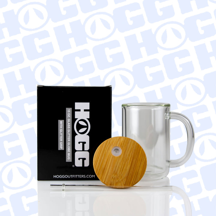 15oz Sublimation Blank Glitter Globe Glass Coffee Mug Case (25 Units)
