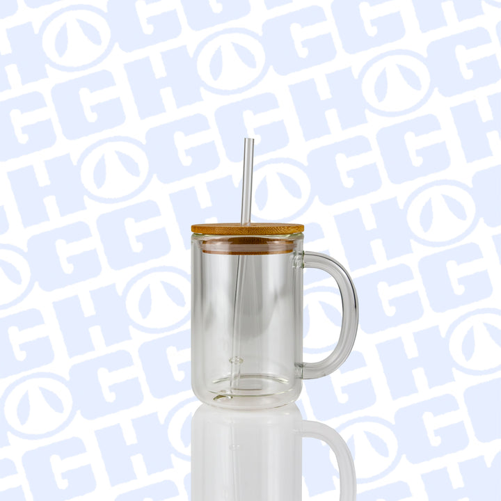 15oz Sublimation Blank Glitter Globe Glass Coffee Mug Case (25 Units)