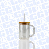 15oz SUBLIMATABLE GLITTER GLOBE GLASS COFFEE MUG