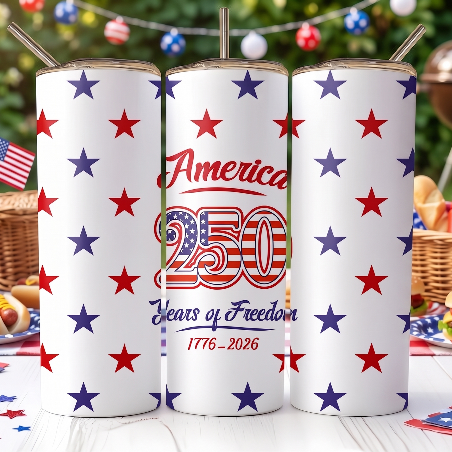 Usa 250th Anniversary Tumbler Collection — 20oz Skinny Stars