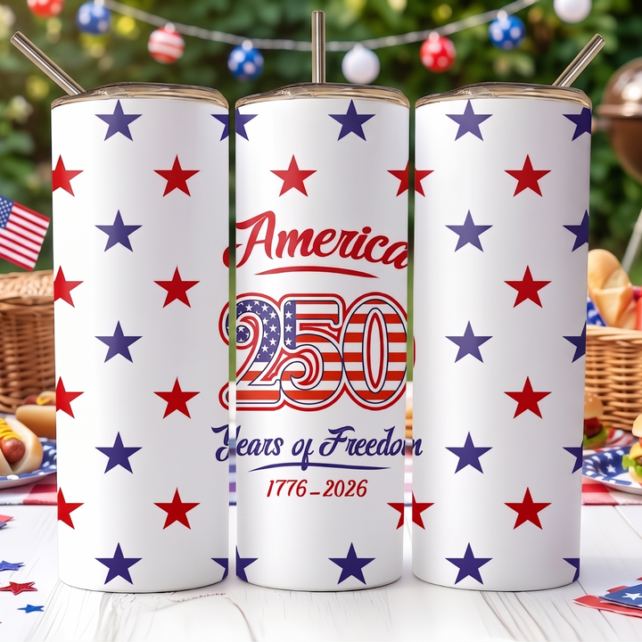 Usa 250th Anniversary Tumbler Collection — 20oz Skinny Stars