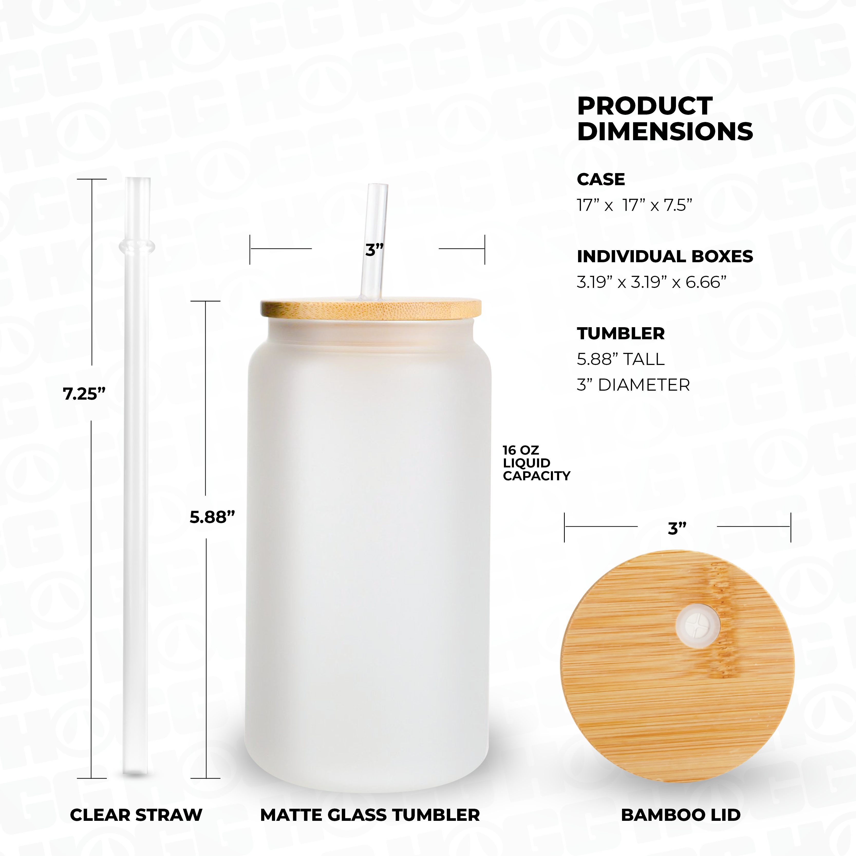 16oz Matte Glass Can Tumbler Sublimation Blank W/ Straw – The Stainless Depot
