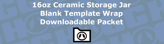 16oz CERAMIC STORAGE JAR WRAP TEMPLATE
