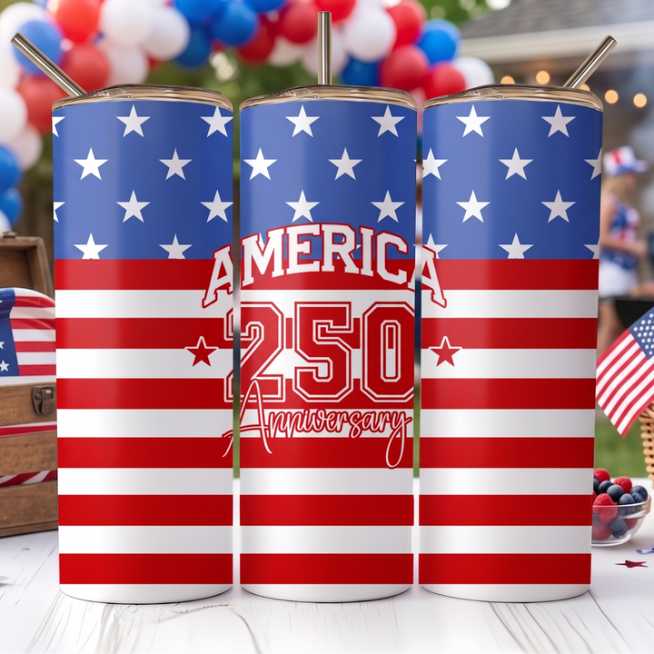 Usa 250th Anniversary Tumbler Collection — 20oz Skinny Flag