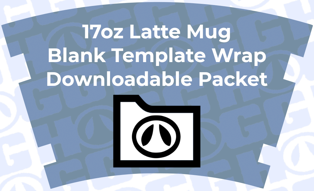 17oz LATTE MUG WRAP TEMPLATE