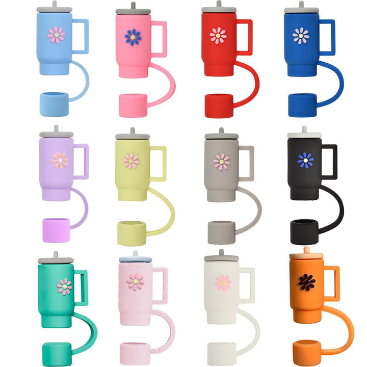 Silicone Straw Topper - 12 Pack - package view | drinkware straw accessory