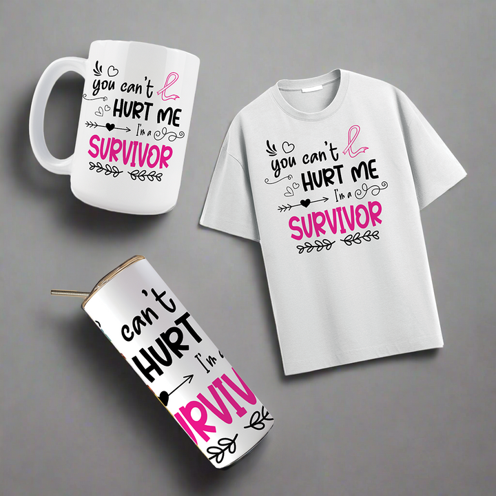 Multi Product Use - Digital Sublimation Designs - Breast Cancer Awareness — You Can't Hurt Me