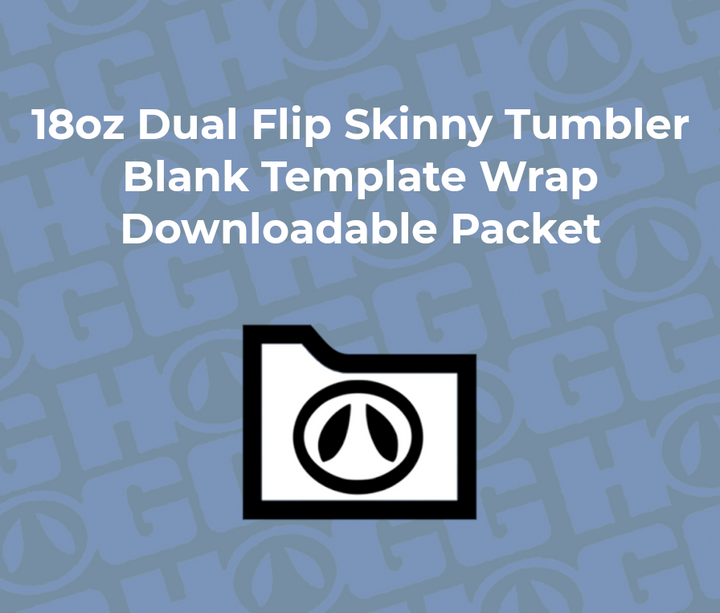 18oz Dual Flip Skinny Wrap Template | Flat Wrap Design