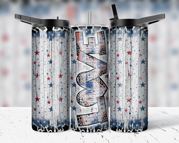 Assorted Ready to Press Sublimation Prints for 20oz Straight Skinny Tumblers (10 Pack) - Patriotic 2