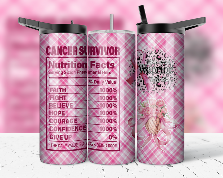Assorted Ready to Press Sublimation Prints for 20oz Straight Skinny Tumblers (10 Pack) - Breast Cancer Awareness