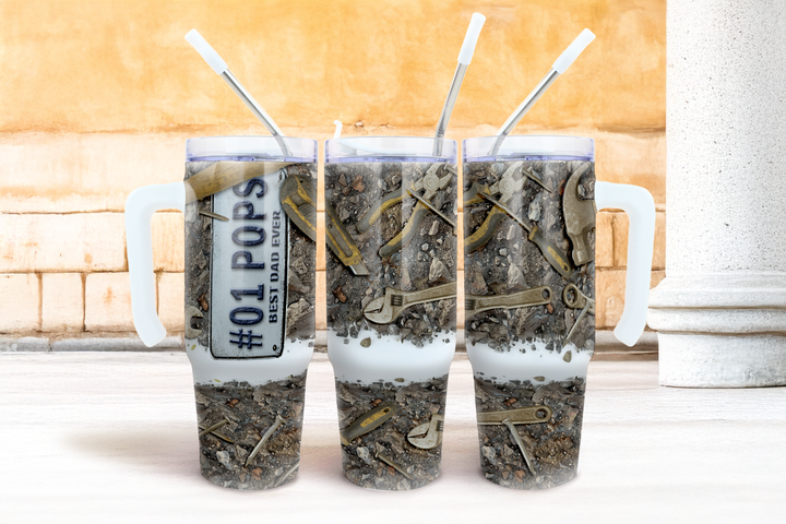 Digital Sublimation Designs - Father's Day 2025 Tumbler Wraps — 20oz Skinny — #1 Pops