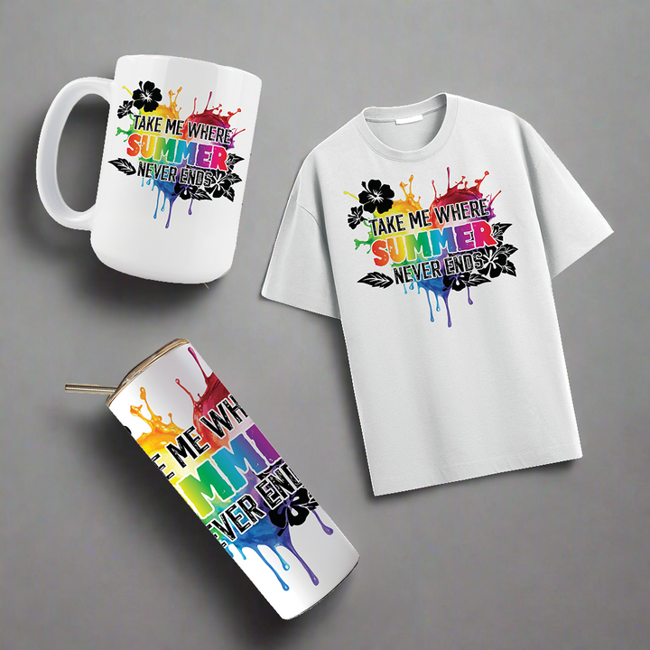 Multi Product Use - Digital Sublimation Designs - Vibrant Beach — Summer Never Ends