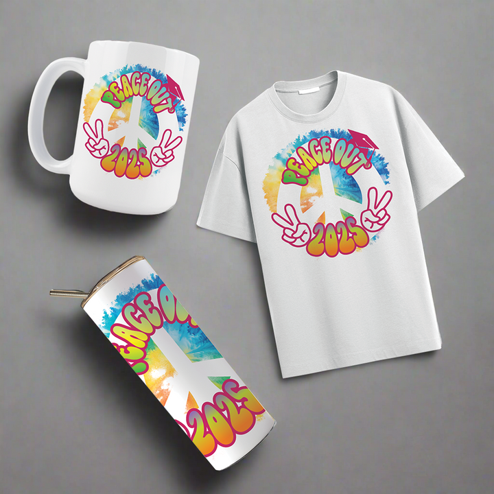 Multi Product Use - Digital Sublimation Designs - Graduation 2025 — Peace Out 2025