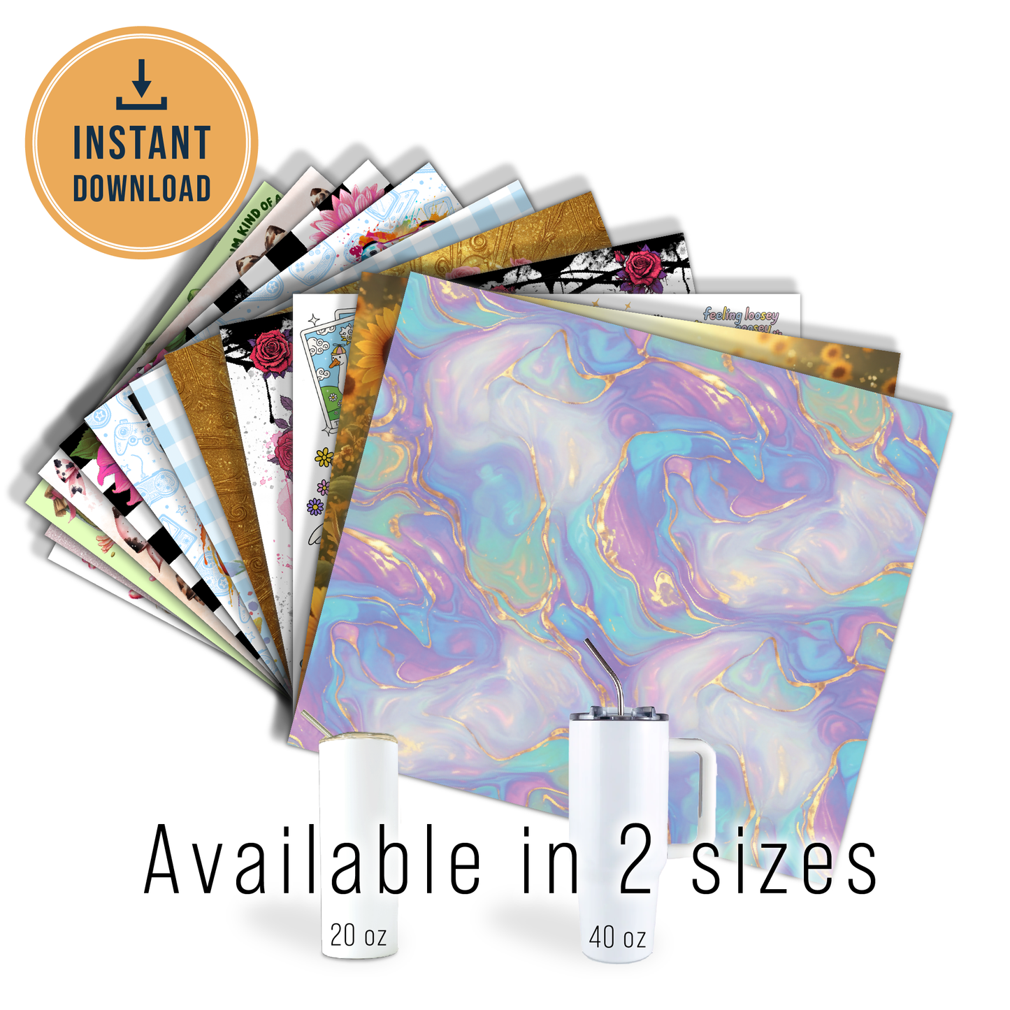 DIGITAL SUBLIMATION DESIGNS - COLLECTION B TUMBLER WRAPS