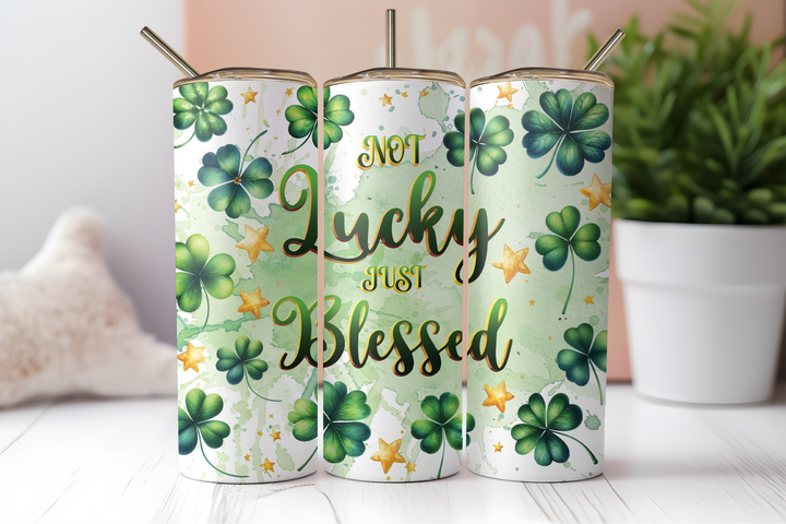 Digital Sublimation Designs - St. Patricks Day Collection Tumbler Wraps — 40oz Big Swig — Cute Shamrock