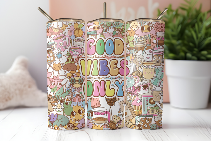 Assorted Ready to Press Sublimation Tumbler Prints (12 Pack) - Retro Remix — 20oz Skinny