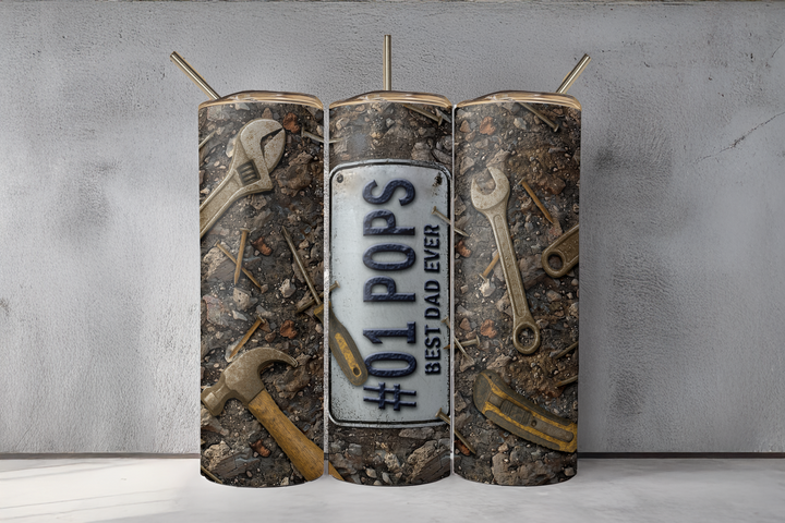 Digital Sublimation Designs - Father's Day 2025 Tumbler Wraps — 40oz Traveler — #1 Pops