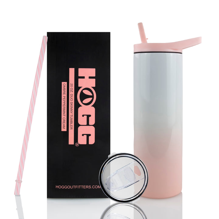 20oz Sublimation Blank Duo Skinny Tumbler - Winter Wonderland Collection — Ombre Peppermint Cream