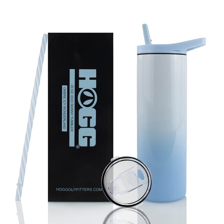 20oz Sublimation Blank Duo Skinny Tumbler - Winter Wonderland Collection — Ombre Icy Wonderland
