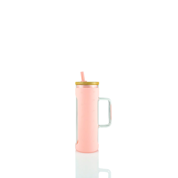 20oz Glass Skinny W/ Sleeve — Blush