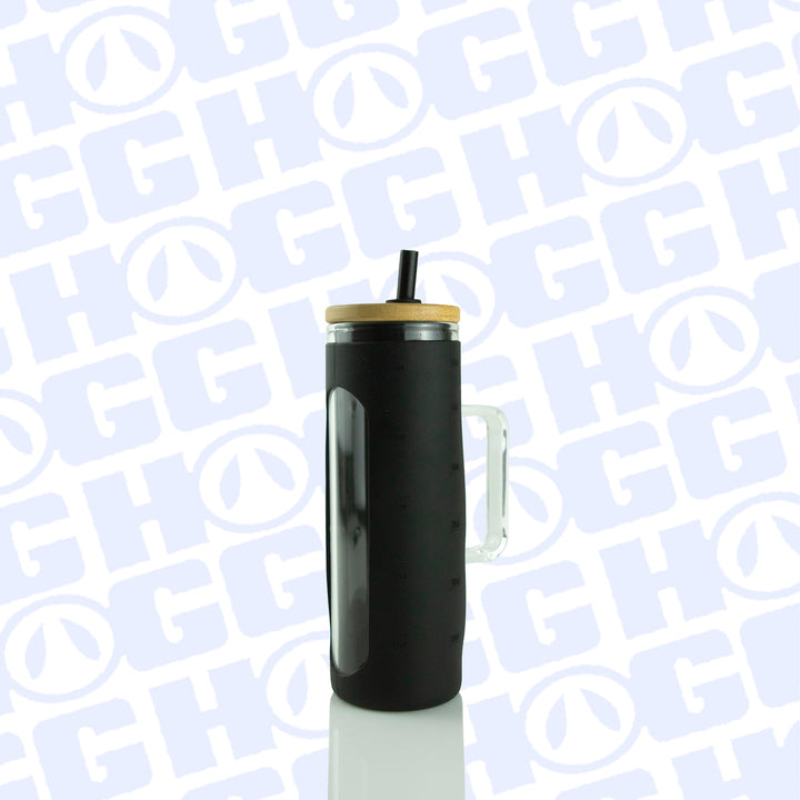 20oz Glass Skinny W/ Sleeve — Black