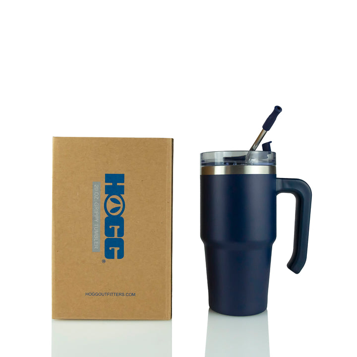 20oz Powder Coated Grippy Tumbler — Navy