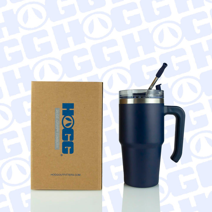 20oz Powder Coated Grippy Tumbler — Navy