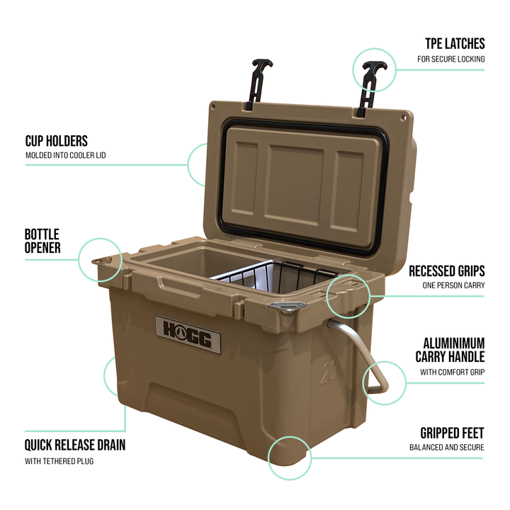 20qt Hogg Coolers — Mushroom